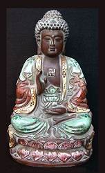 Vintage ceramic Chinese Buddha (9 in. tall)