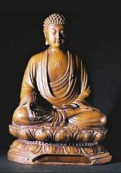 Fine Contemporary Chinese Bronze Buddha (11 in. tall)