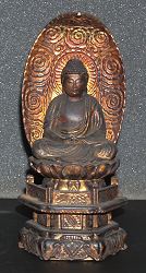 Japanese Buddha - gilt carved wood - (7 in. tall) Edo period 18th century