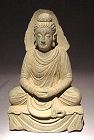 Extraordinary Gray Ghandaran Schist seated Buddha (9in tall) - ca. 300 AD - from the Villa Del Prado Light of Asia Collection