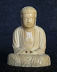 small Japanese ivory Buddha (1.75 in. tall)