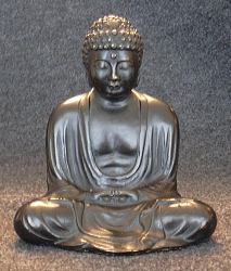Japanese Buddha in the image of the Great Buddha of Kamakura, Japan  - bronze, (5.2 in. tall) - meiji period - similar casting as one at center but smaller