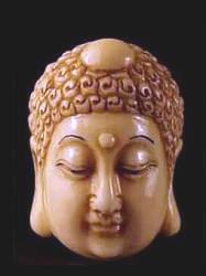 Ivory Netsuke - Japanese Buddha 20th C
