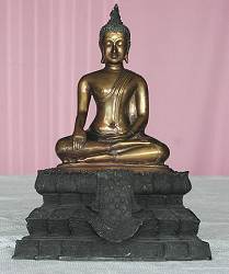 Thai Buddha - bronze - heavy casting (10 in. tall) - late 20th C