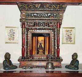 Antique Tibetan Buddhst Shrine